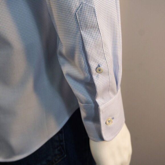 Twillory Shirt Men 15.5 32/33 Light Blue Button Up Tailored Safe Cotton Non Iron - Picture 5 of 11